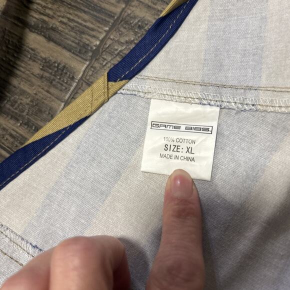 Game Bibs Overalls Navy Gold Striped Mens XL NEW Notre Dame - Picture 4 of 5